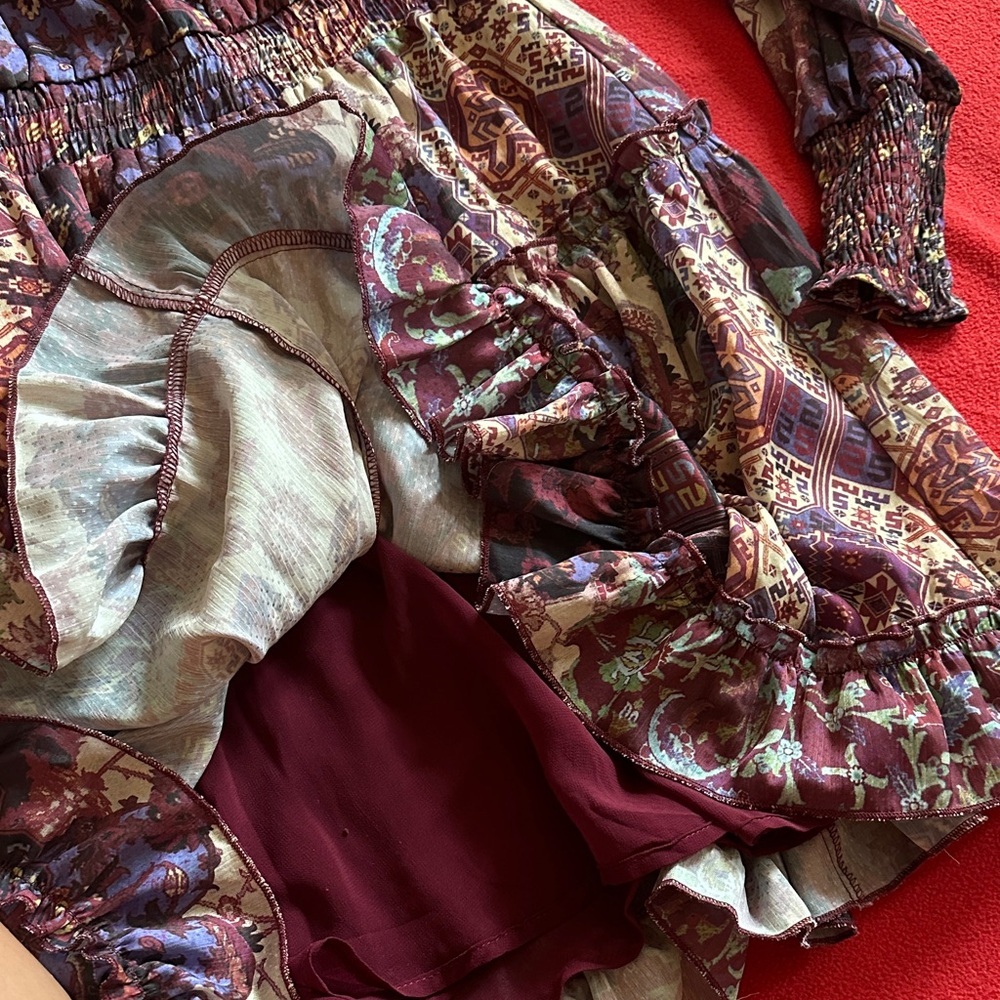 Heartloom Long Sleeve Patchwork Pattern Dress - P… - image 4